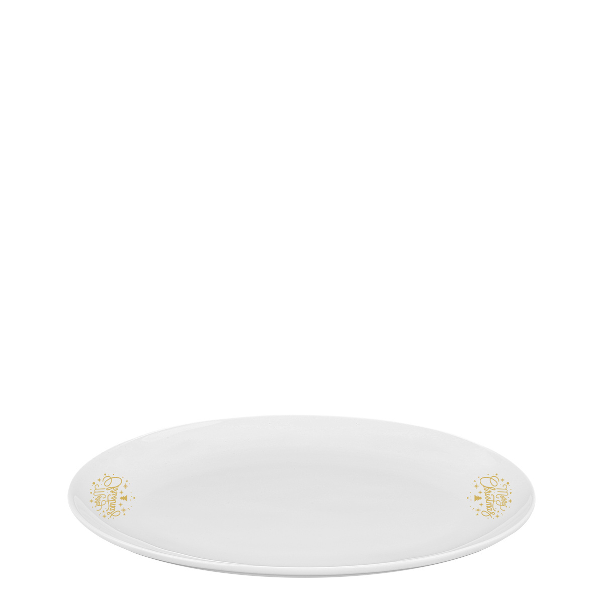Ovaler Servierteller 26 cm — Premium Platinum Line Merry Christmas