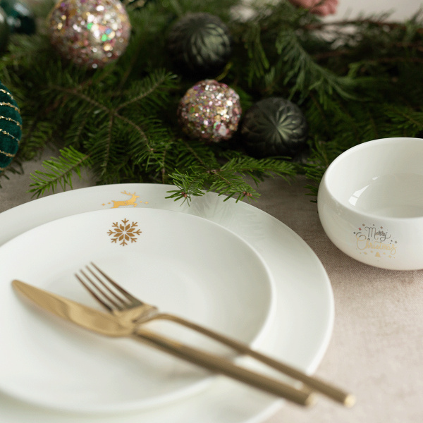 Dessertteller 20, 5 cm — Premium Platinum Line Merry Christmas