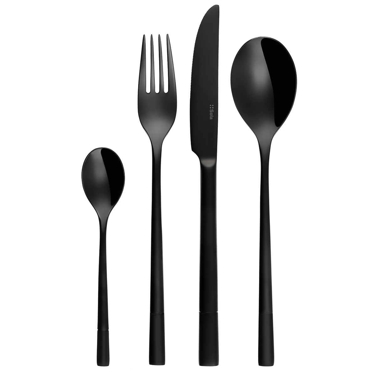 Besteckset 24-tlg. – Deluxe PVD schwarz ganz