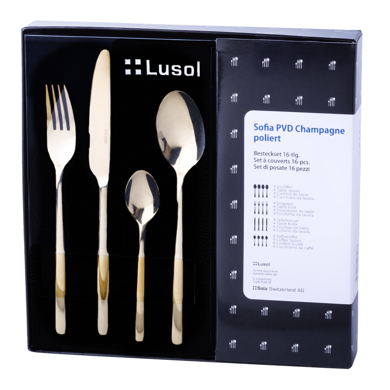 Besteckset 16-tlg. – Sofia PVD Champagne