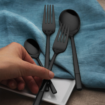 Besteck-Set 24-tlg. - Luxus schwarz