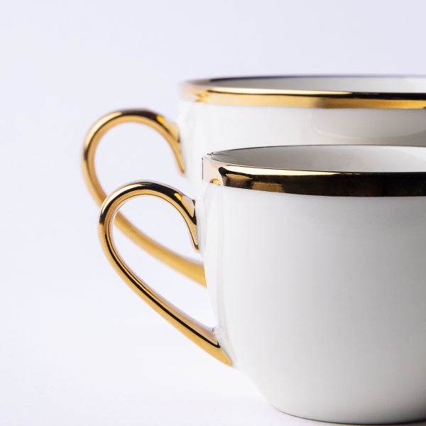 Kaffee-Set 8-tlg. - FLOW Lunasol mit Gold-Rand
