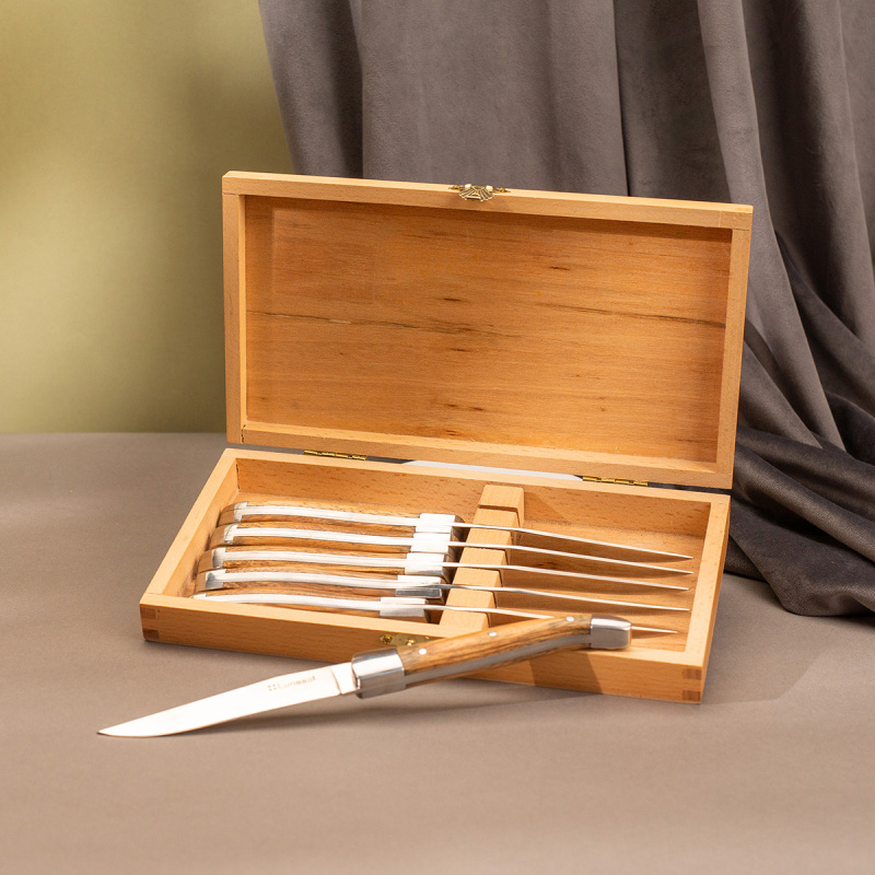 Steakmesser in Holzbox 6-tlg. Set - Basic
