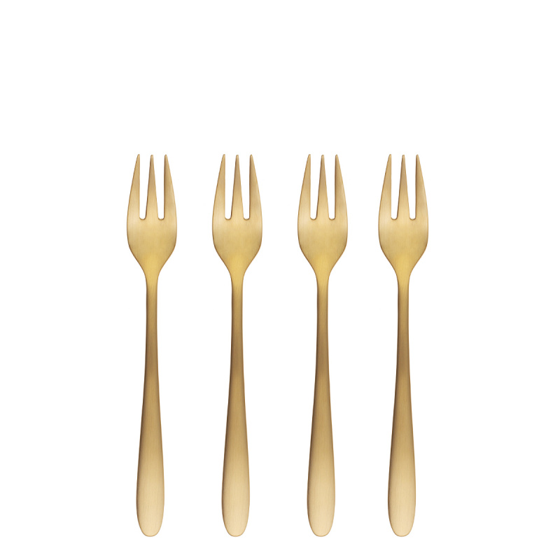 Kuchengabeln Set 4-tlg. in Weihnachtsverpackung — Alpha PVD gold