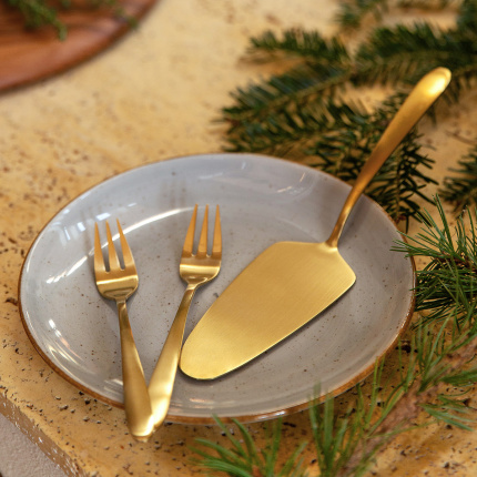 Kuchen-Set 13-tlg. - Alpha PVD gold