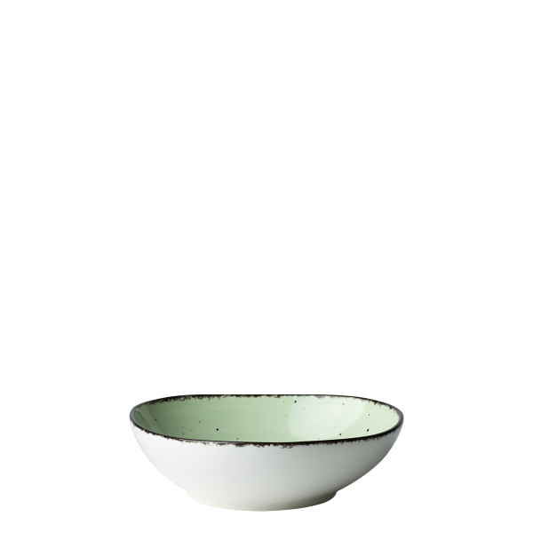 Bowl Organic 17 cm hellgrün – Gaya Atelier speckled