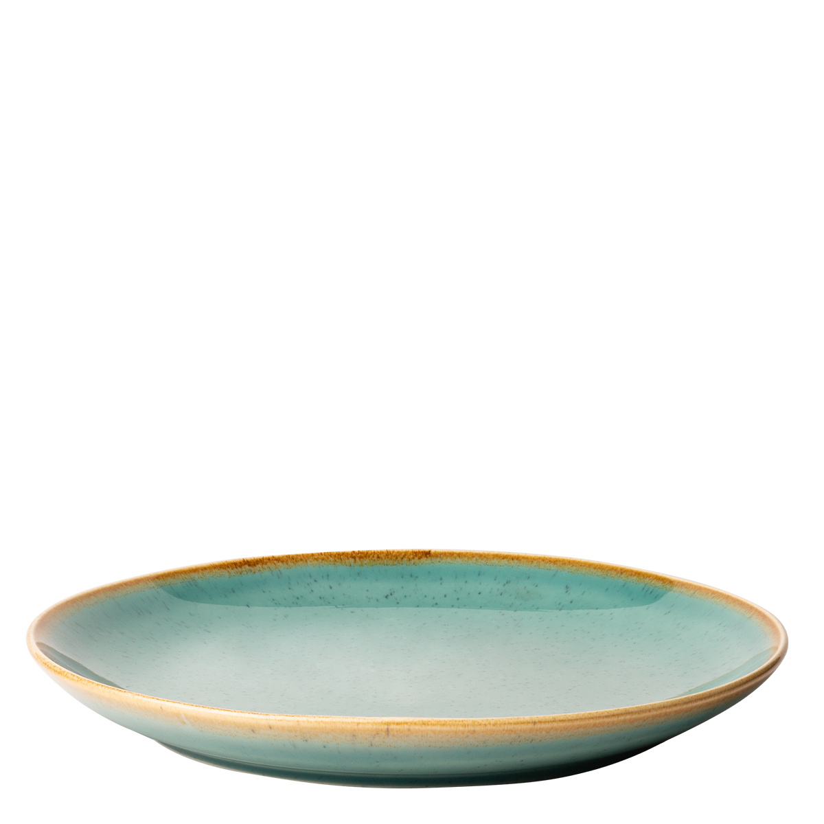 Flacher Teller Sand türkis 28 cm – Gaya