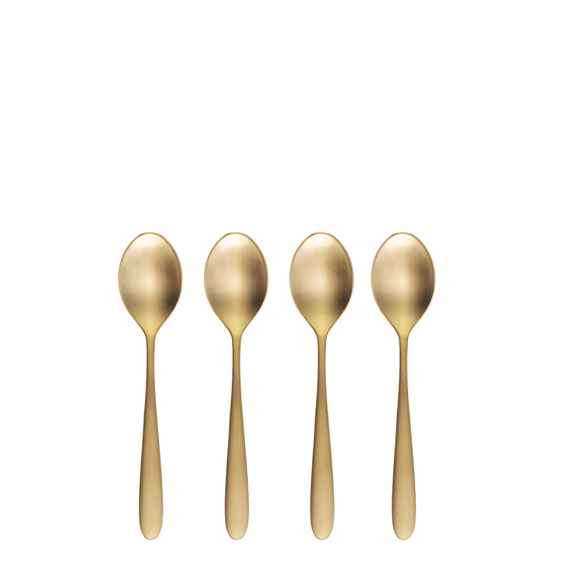 Set mit 4 Kaffeelöffeln in Weihnachtsverpackung — Alpha PVD Gold