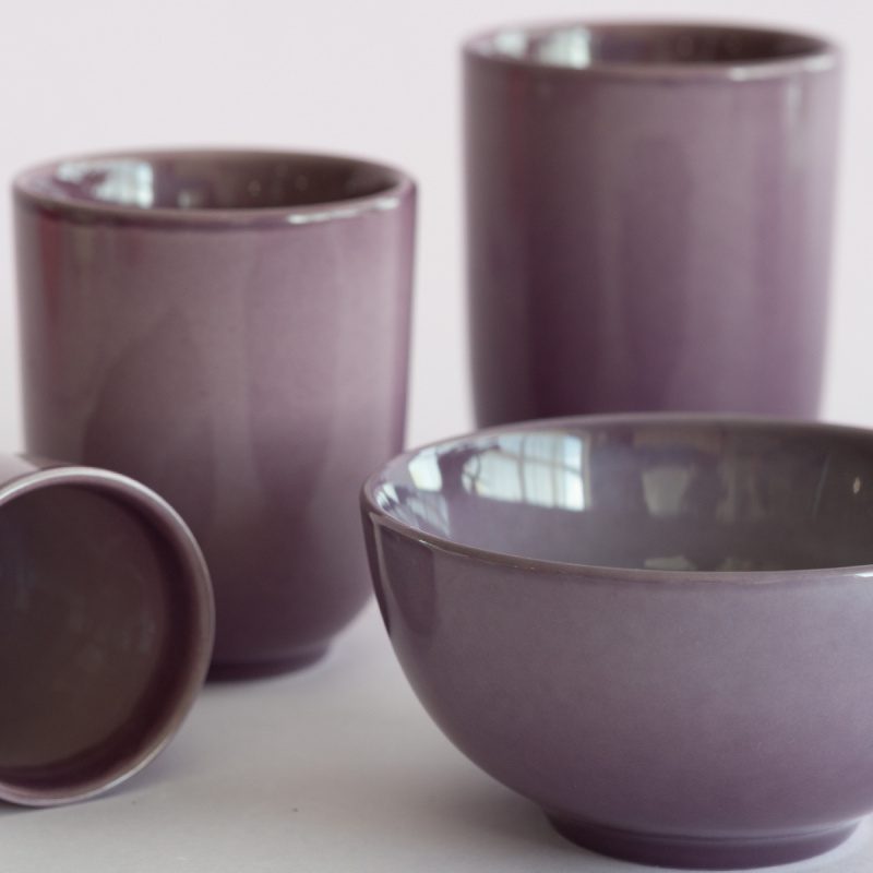 Tasse ohne Henkel 220 ml | Gaya Solatelier Aubergine