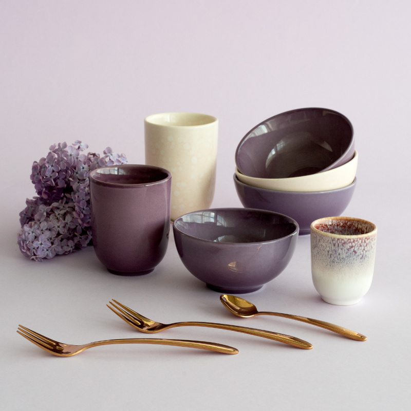 Schale ø 12,5 cm | Gaya Solatelier Aubergine