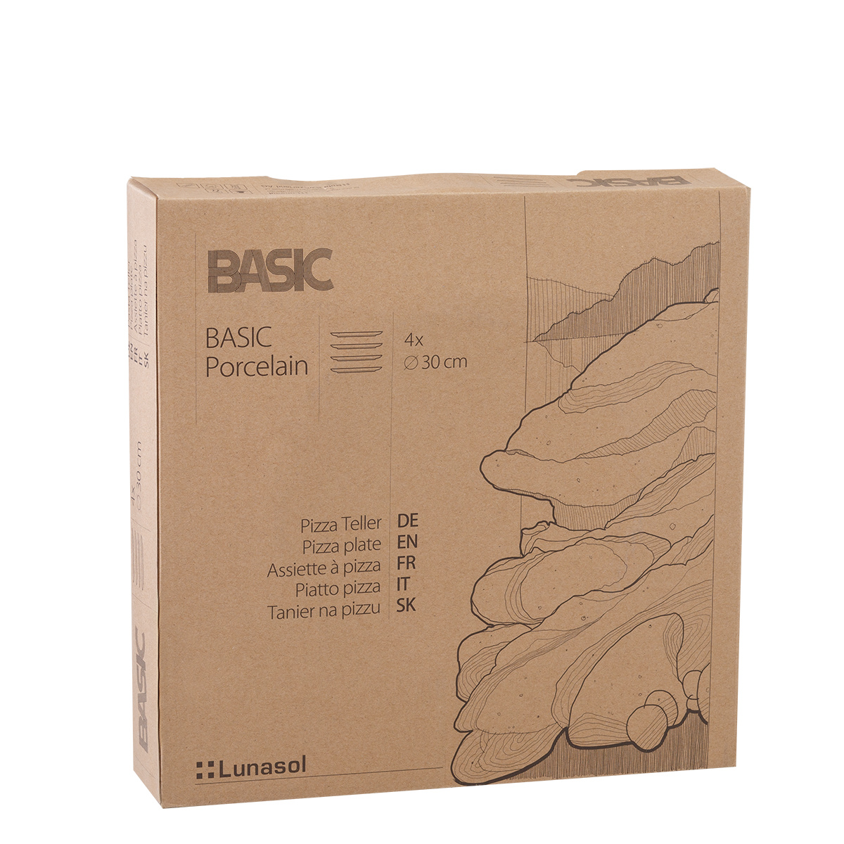 Pizza-Set 4-tlg. 30 cm - BASIC Lunasol