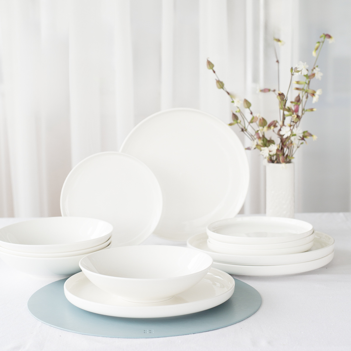 Porzellan Set 12-tlg. — Gaya Atelier weiss