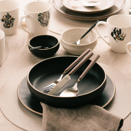 Besteckset 16-tlg. - Gallery taupe matt