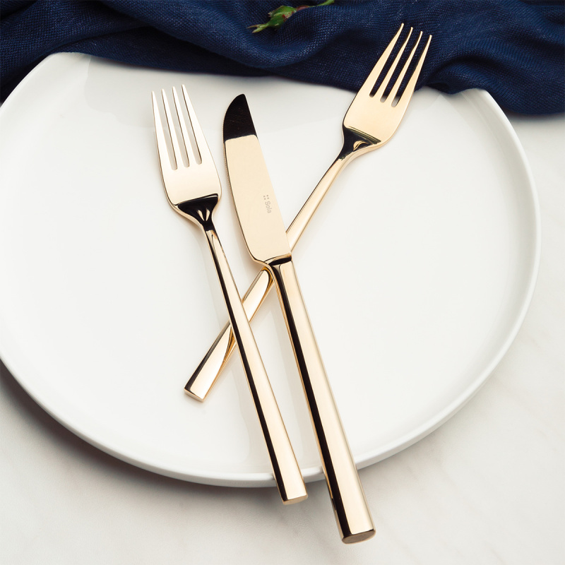 Besteck-Set 16-tlg. – Living PVD Champagne glänzend