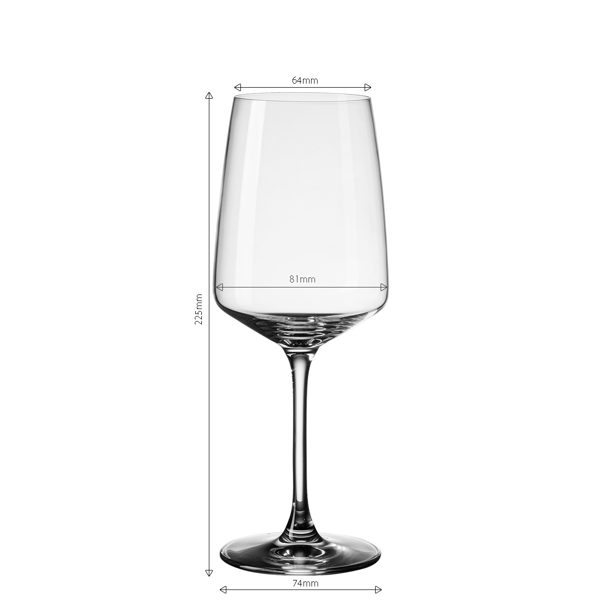 Weißweingläser 400 ml 4er-Set - Century Glas Lunasol