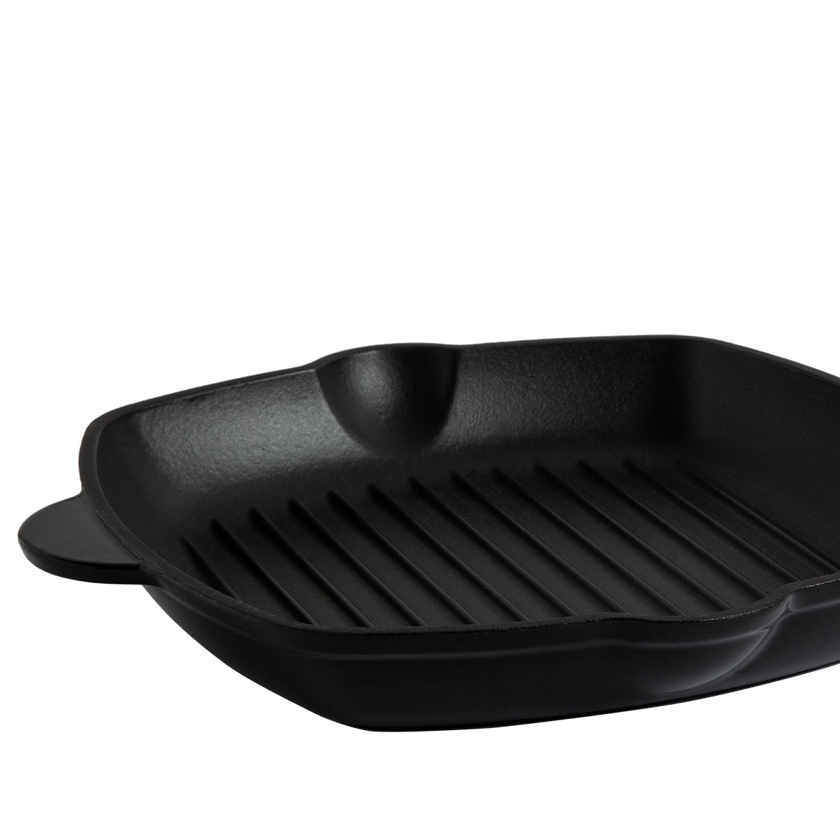 Gusseisen Grillpfanne emailliert schwarz, 27 x 27 cm - Jupiter Lunasol