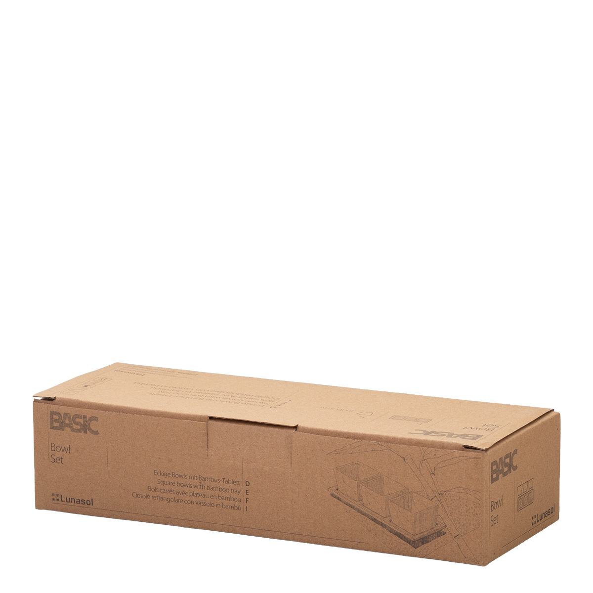 Schälchen-Set auf Bambustablett (4-tlg.) - Basic