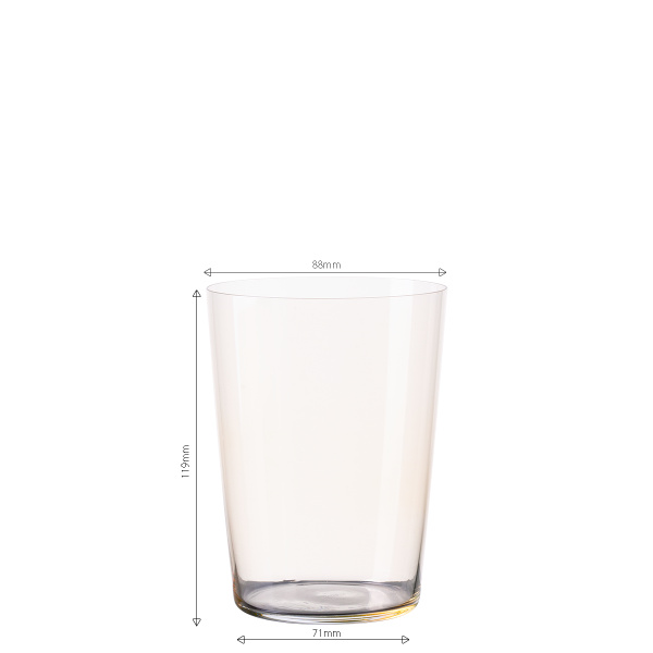 Tumbler Gläser beige 515 ml 6er-Set – 21st Century Glas Lunasol META Glass