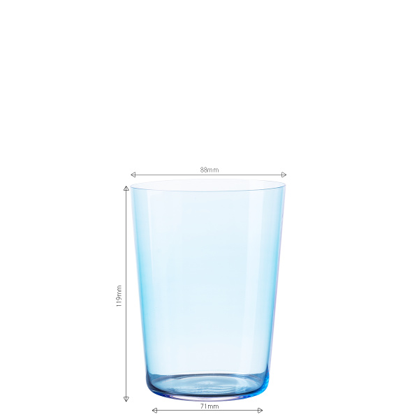 Tumbler Gläser blau 515 ml 6er Set – 21st Century Glas Lunasol META Glass