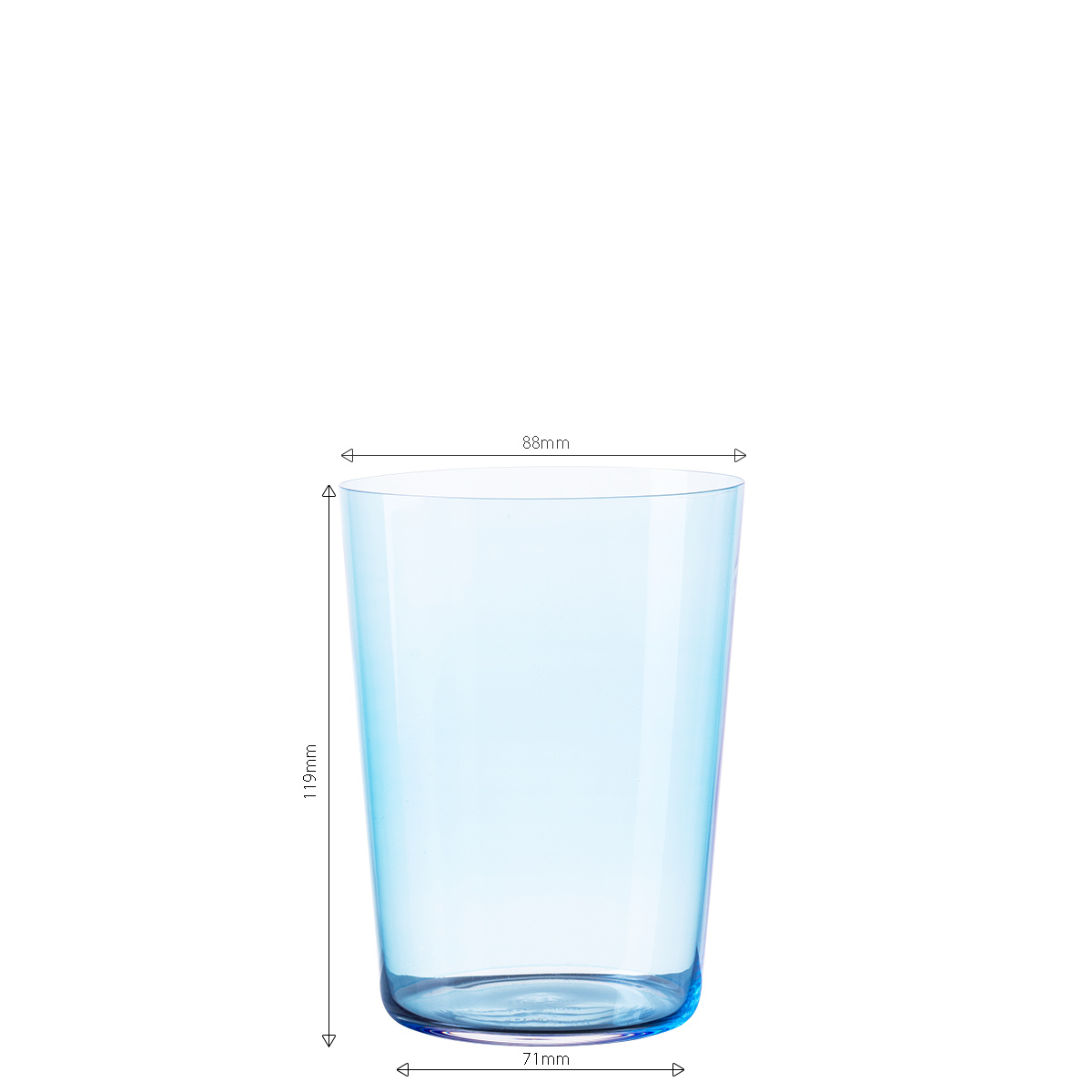 Tumbler Gläser blau 515 ml 6er Set – 21st Century Glas Lunasol META Glass
