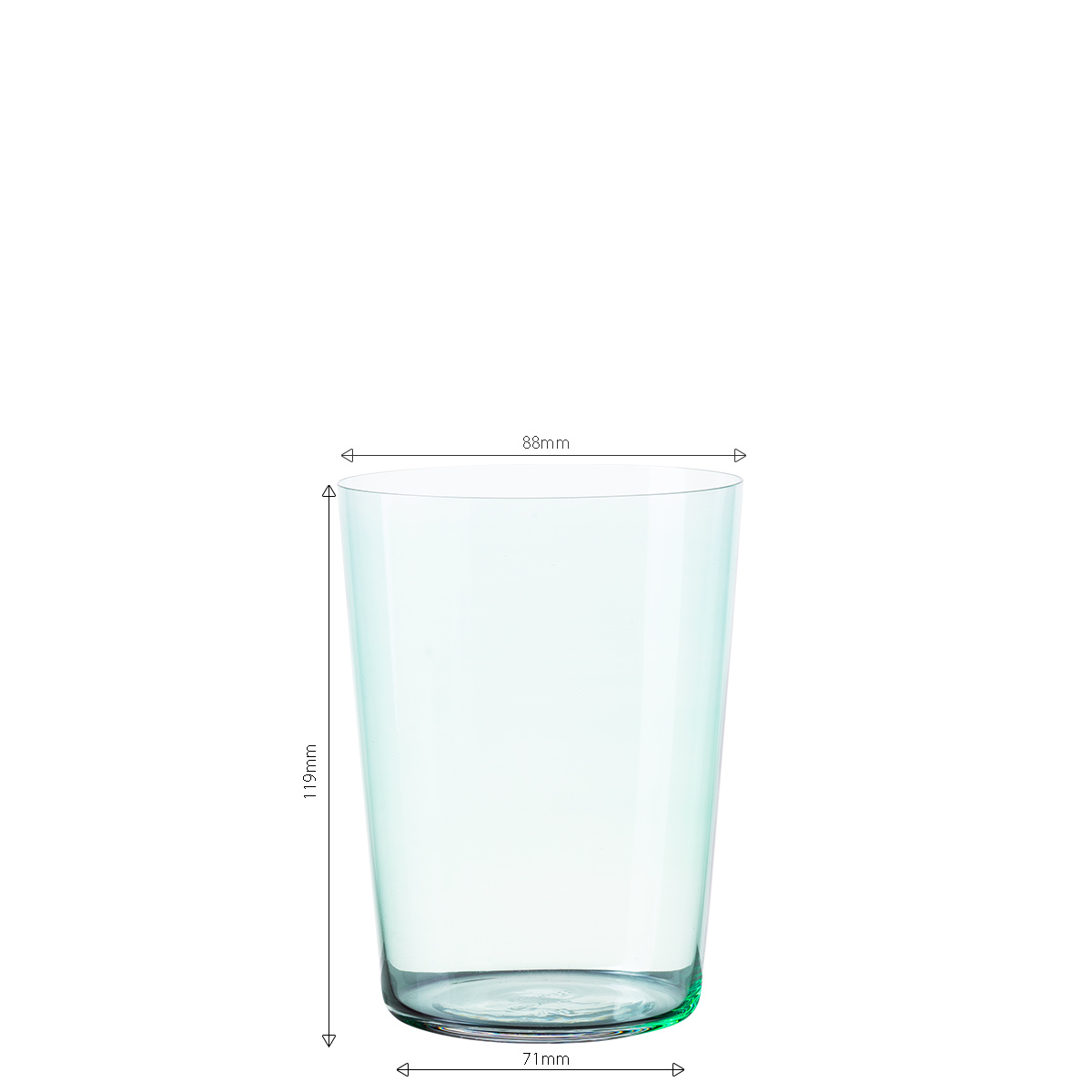 Tumbler-Gläser grün 515 ml 6er-Set – 21st Century Glas Lunasol META Glass