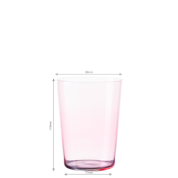 Tumbler-Gläser rot 515 ml 6er-Set – 21st Century Glas Lunasol META Glass
