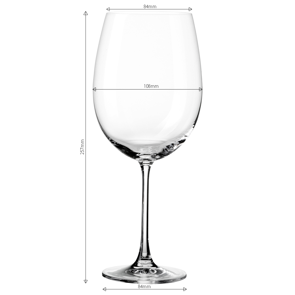 Rotweingläser 850 ml 4er Set - Benu Glas Lunasol META Glas