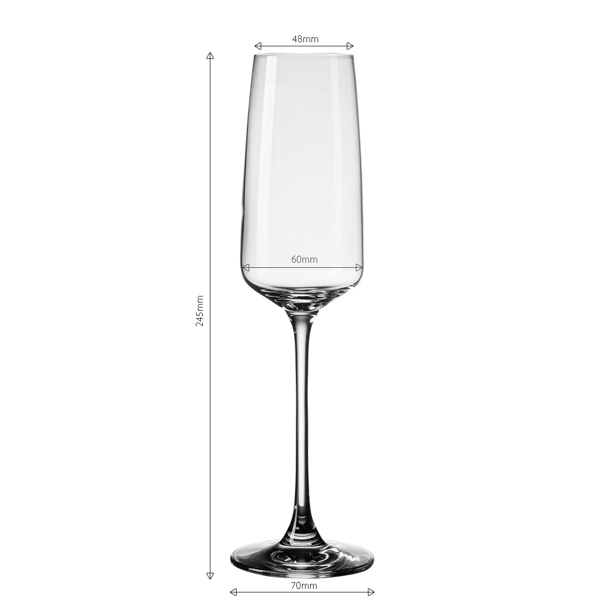 Sektgläser 250 ml 4er-Set - 21st Glas Lunasol META Glass