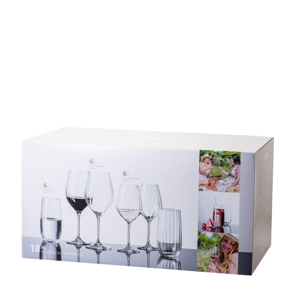 Gläser-Starterset für den Haushalt 18-tlg. – Optima Line Glas Lunasol