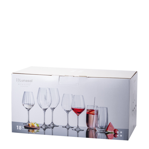 Gläser-Starterset für den Haushalt 18-tlg. – Optima Line Glas Lunasol