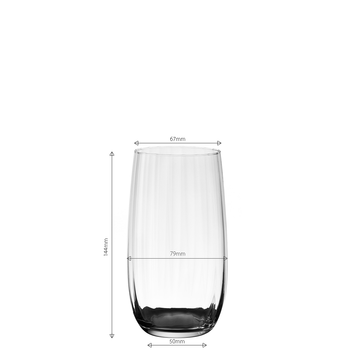 Tumbler Gläser 490 ml 6er Set - Optime Line Glas Lunasol