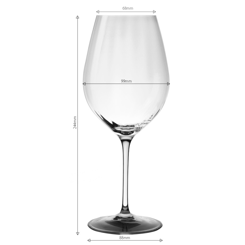Rotweingläser 660 ml 6er-Set - Optima Line Glas Lunasol