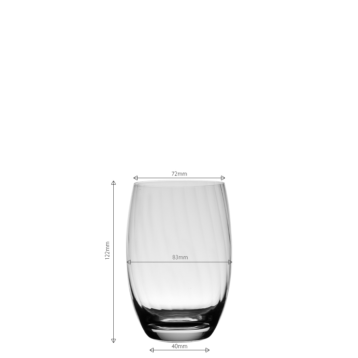 Tumbler Gläser 460 ml 6 Stk. - Optima Line Glas Lunasol