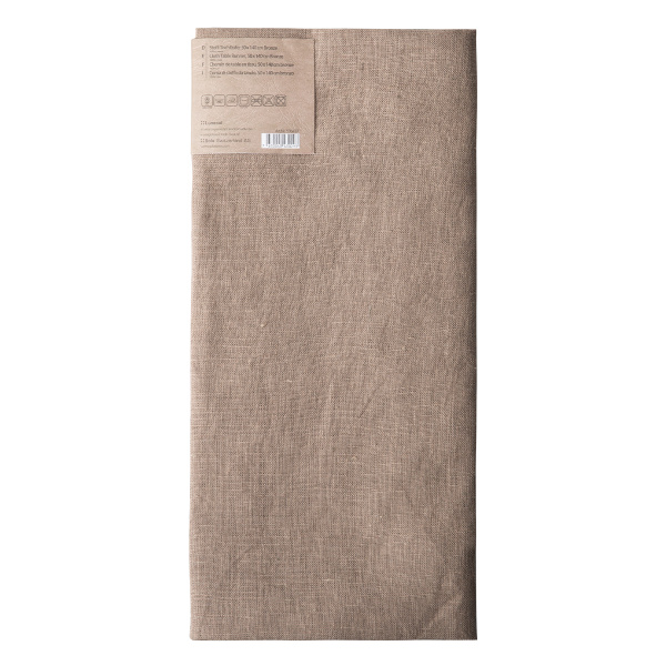 Bronzener Leinen-Tischläufer 50 x 140 cm - Gaya Ambiente