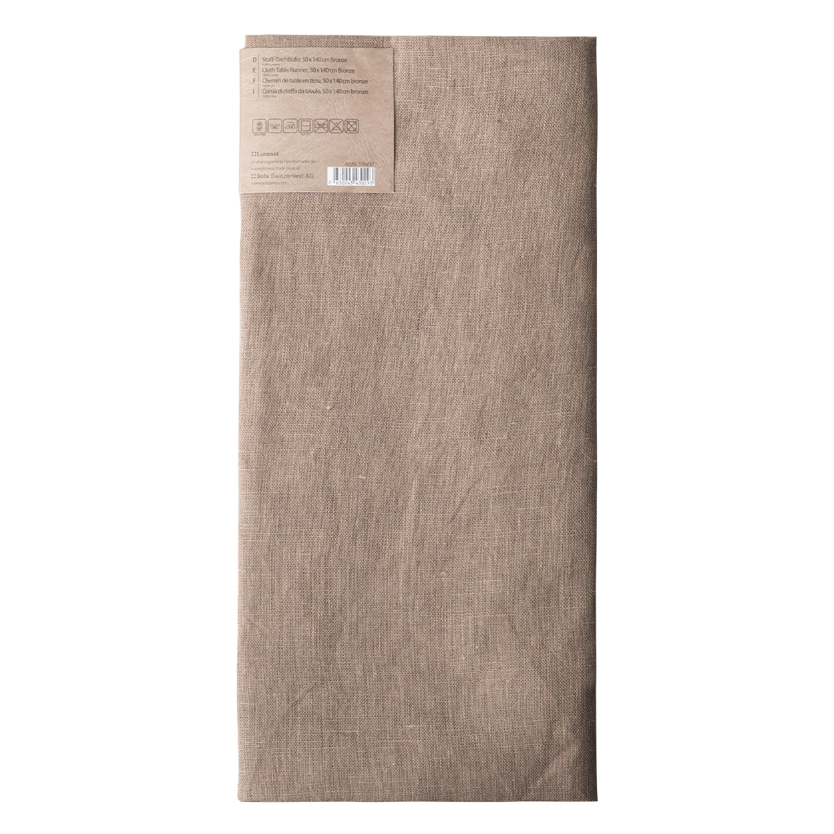 Bronzener Leinen-Tischläufer 50 x 140 cm - Gaya Ambiente