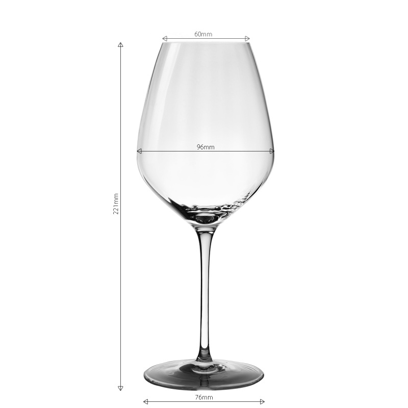 Rotweingläser 570 ml 6er-Set - Optima Line Glas Lunasol