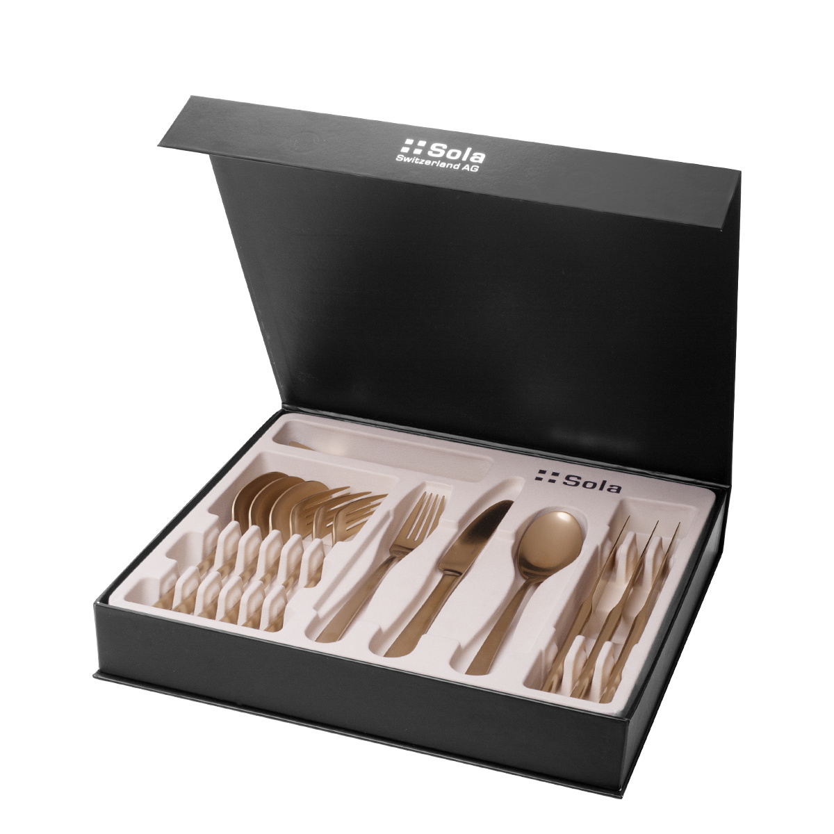 Besteck-Set 16-tlg. – Salamanca PVD Champagne matt