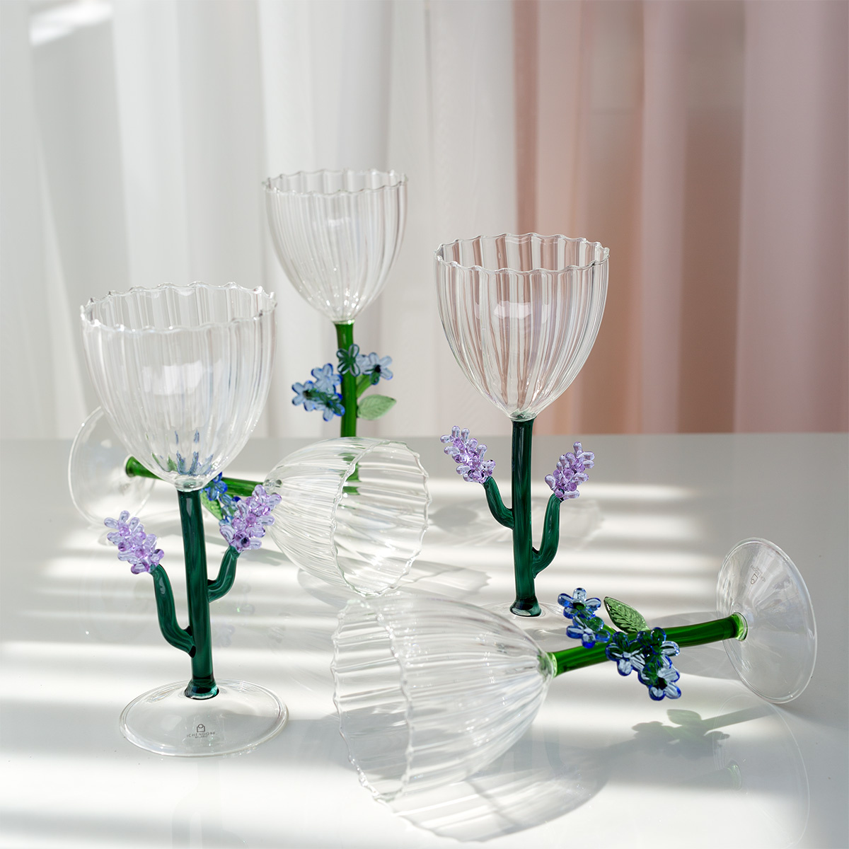 Stielglas hellblaue Blume | Ichendorf