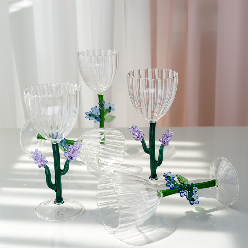 Stielglas hellblaue Blume | Ichendorf