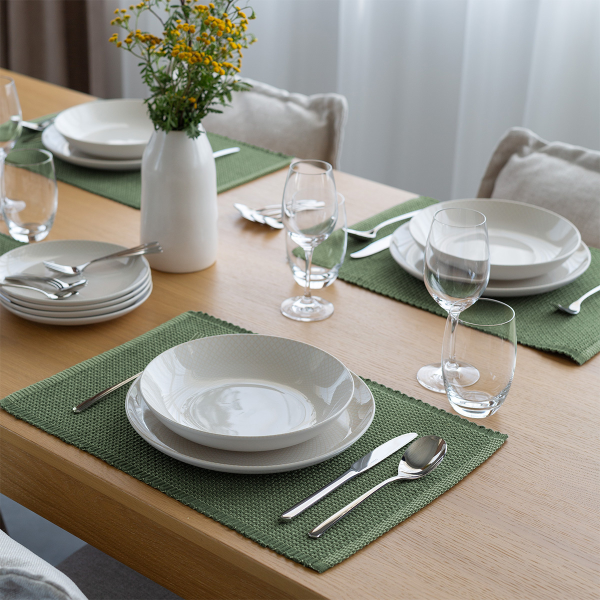 Antikes grünes Platzset 33 x 49 cm – Elements Ambiente
