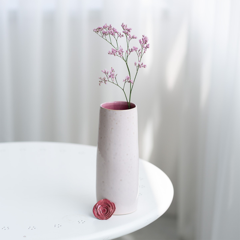 Vase 23 cm | Gaya Solatelier Rose Crystal