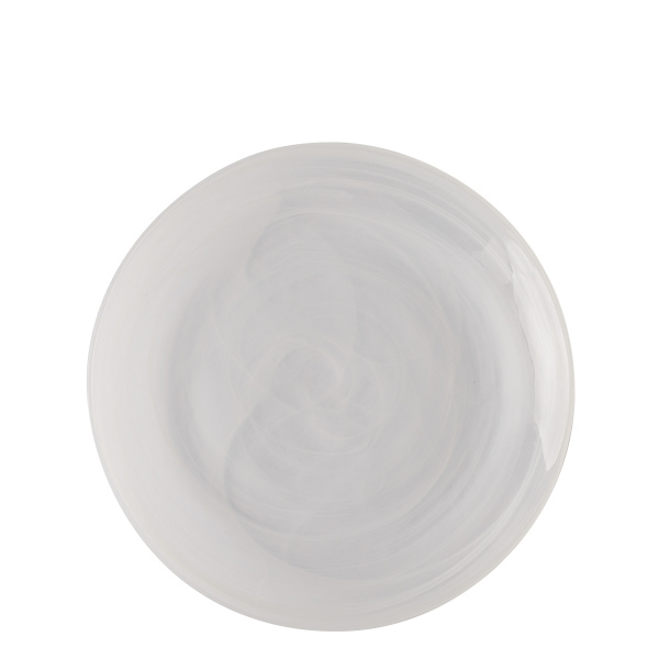 Teller flach weiss 21 cm - Elements Glas