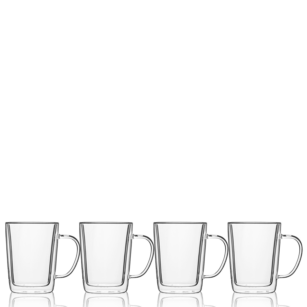 Tasse BASIC Glas Double Wall 300 ml - 4er-Set