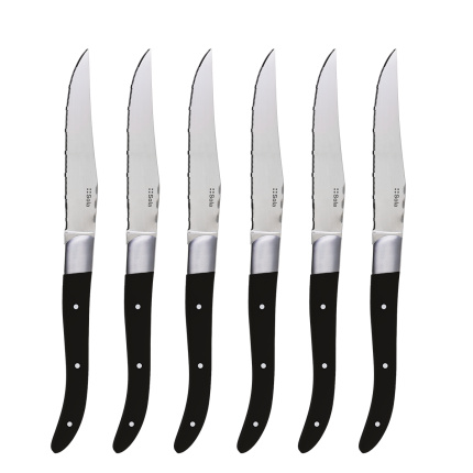 Steakmesserset 6-tlg. schwarz | Basic Country II