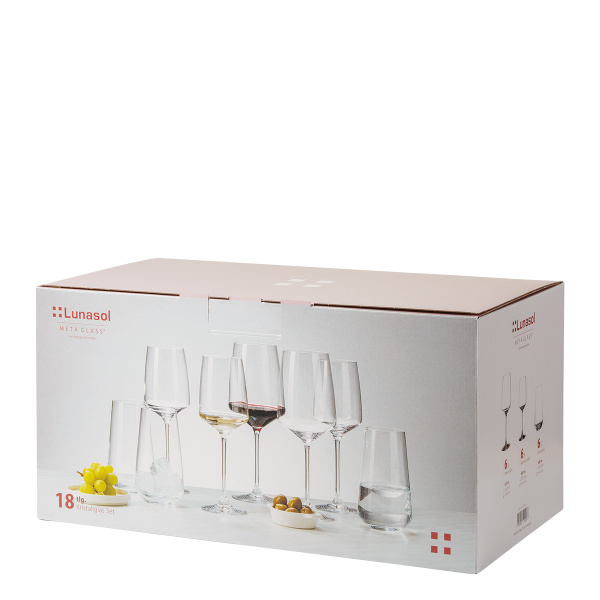 Gläser-Starterset für den Haushalt 18-tlg. - 21st CENTURY Glas Lunasol