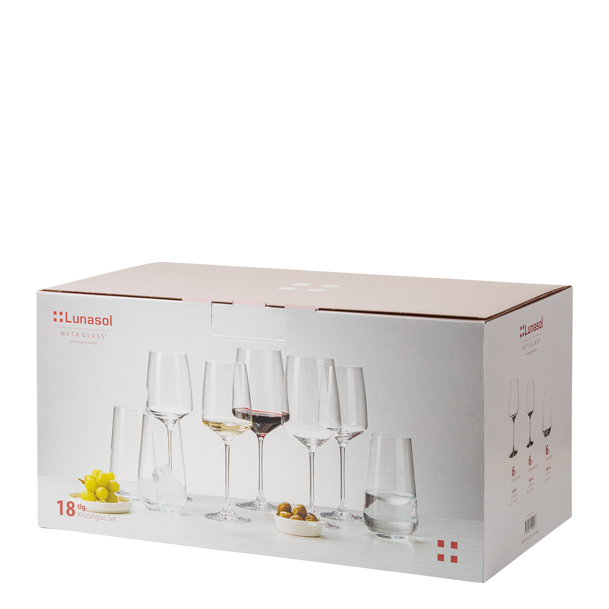 Gläser-Starterset für den Haushalt 18-tlg. - 21st CENTURY Glas Lunasol