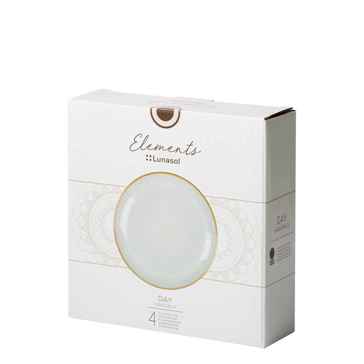 Dessertteller Coupe 20 cm 4er-Set - Elements Day Mandala