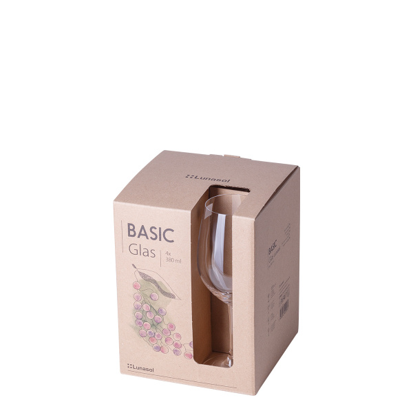 Rotweingläser 380 ml 4er-Set - BASIC Glas Lunasol META Glass