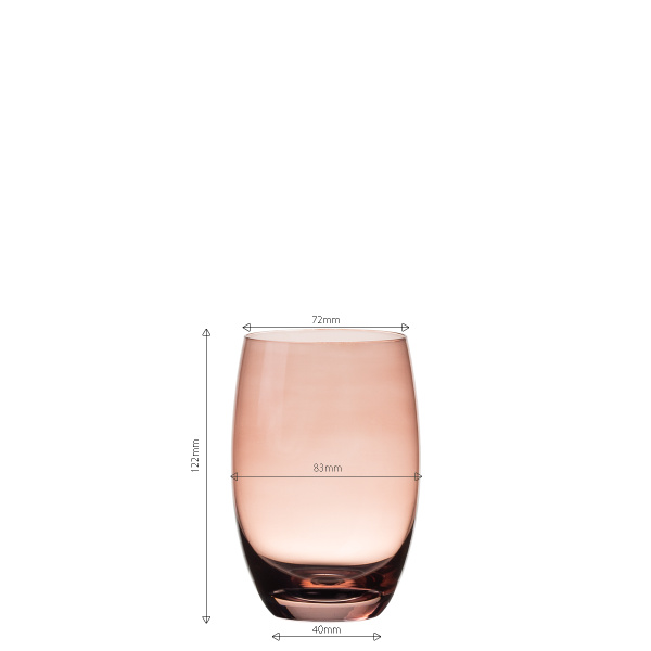 Gläser Tumbler burgundy 460 ml 6 Stk. - Optima Glas Lunasol