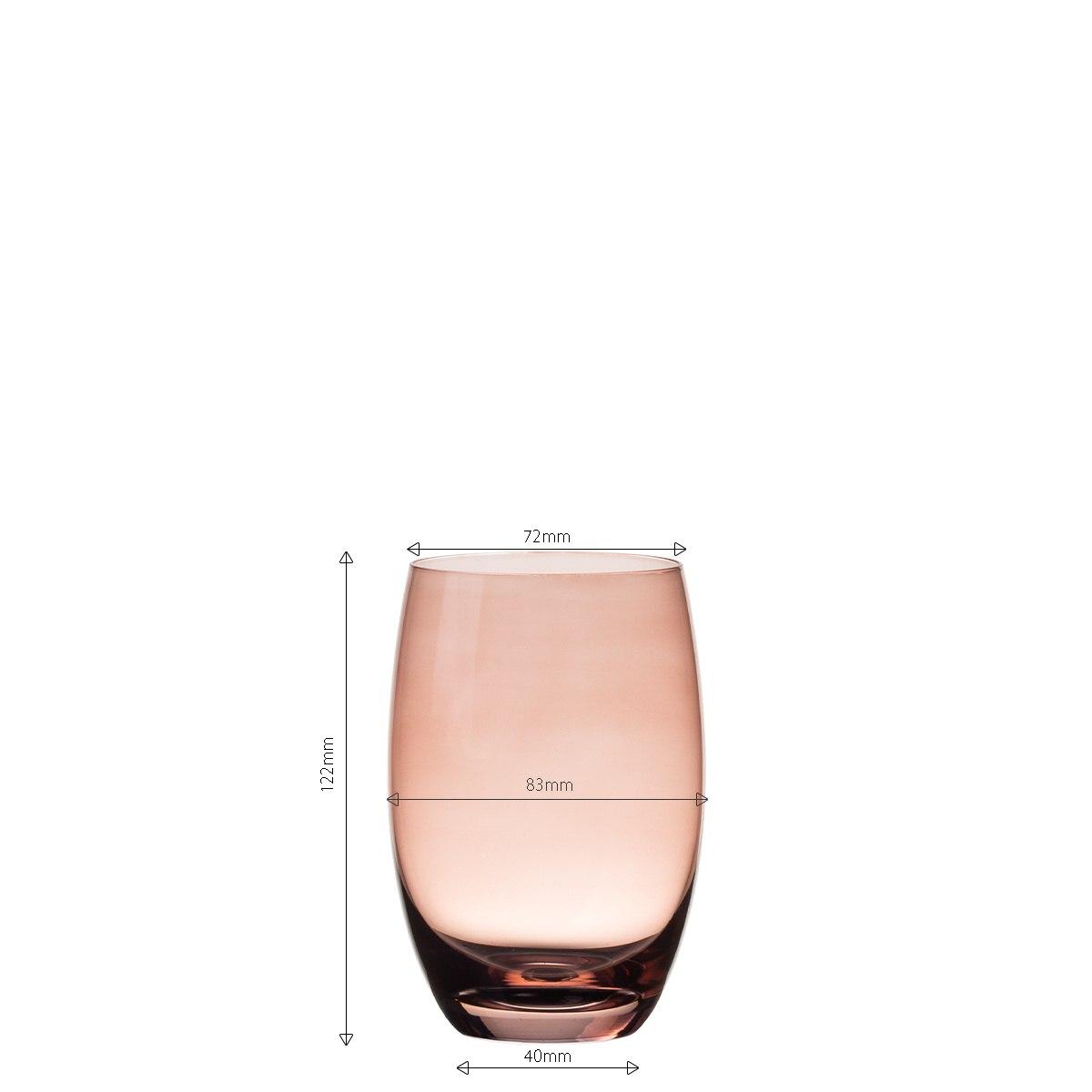 Gläser Tumbler burgundy 460 ml 6 Stk. - Optima Glas Lunasol